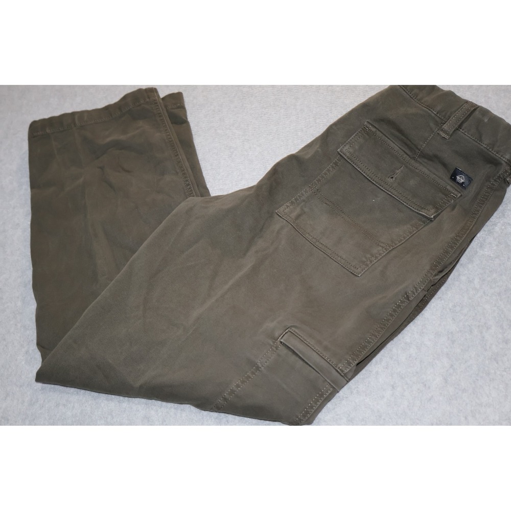 Dockers Zip Cargo Pants Men 36x32 Olive Green Smart 360 Flex Straight Leg